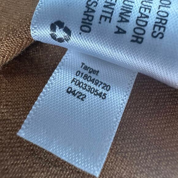 A New Day Kick Flare Pants WMNS 6 Brown High Rise Side Zip Stretch Elastic Waist - Picture 6 of 10